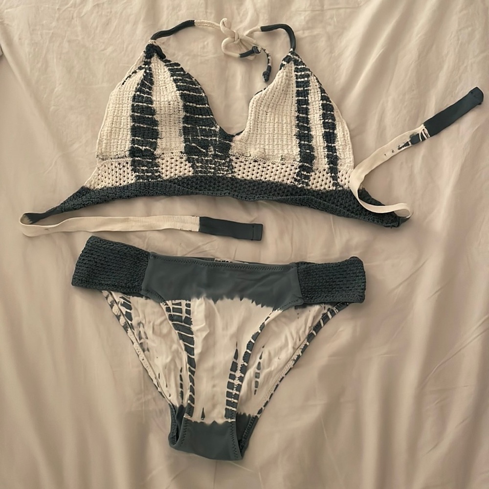 Crochet bikini.